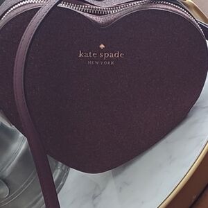kate spade New York Heart Crossbody Bag in Burgundy